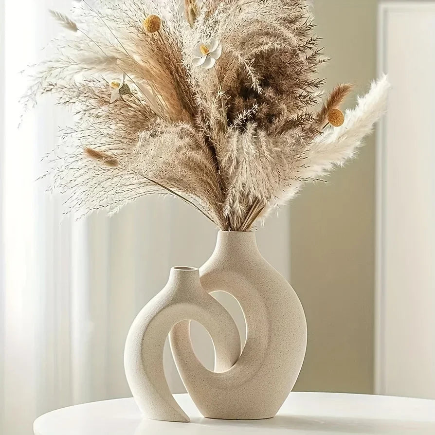 2pc Ceramic Vase Artwork