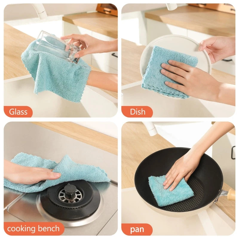 Set of Soft and Highly Absorbent Multi-functional Cloths for Home Use (Pack of 12 or 18)