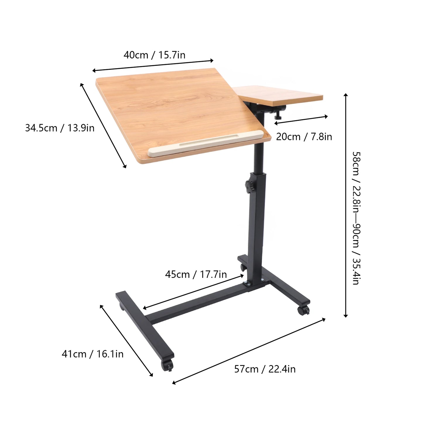 Adjustable Laptop Desk, 360° Rotating Tabletop Mobile Stand