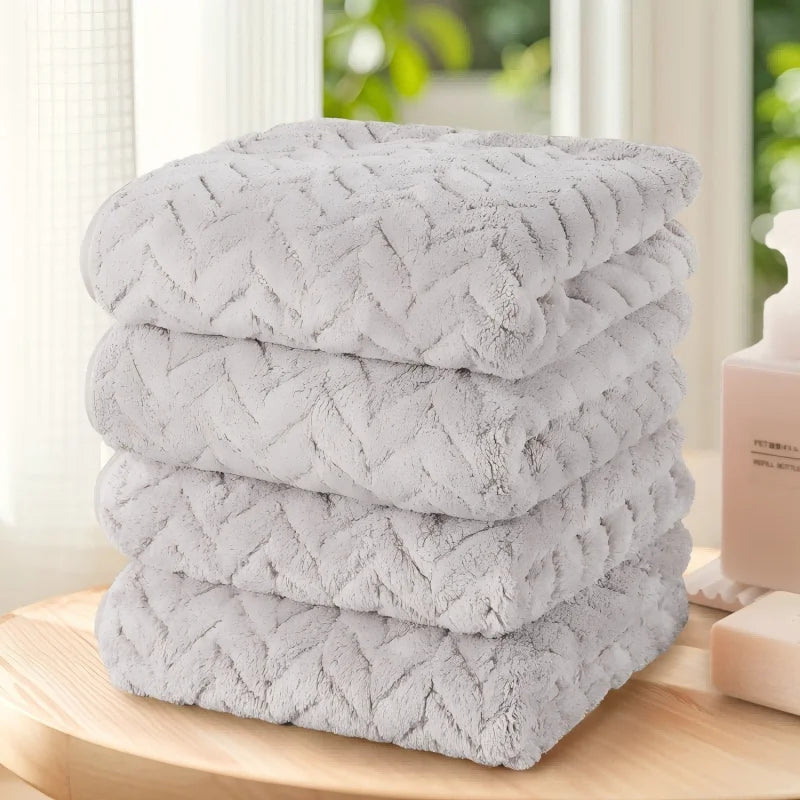 4pk Towels (13.7"x29.5"), Ultra Soft and Highly Absorbent
