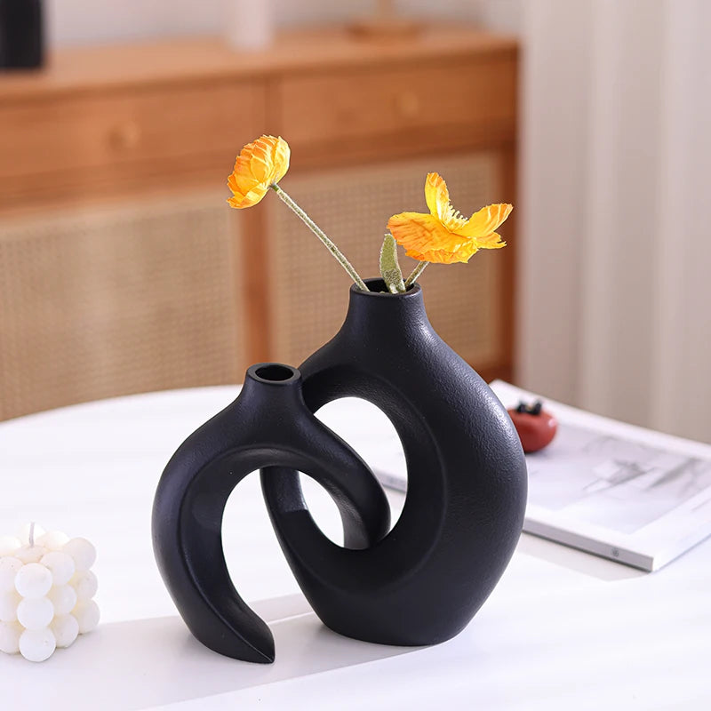 2pc Ceramic Vase Artwork