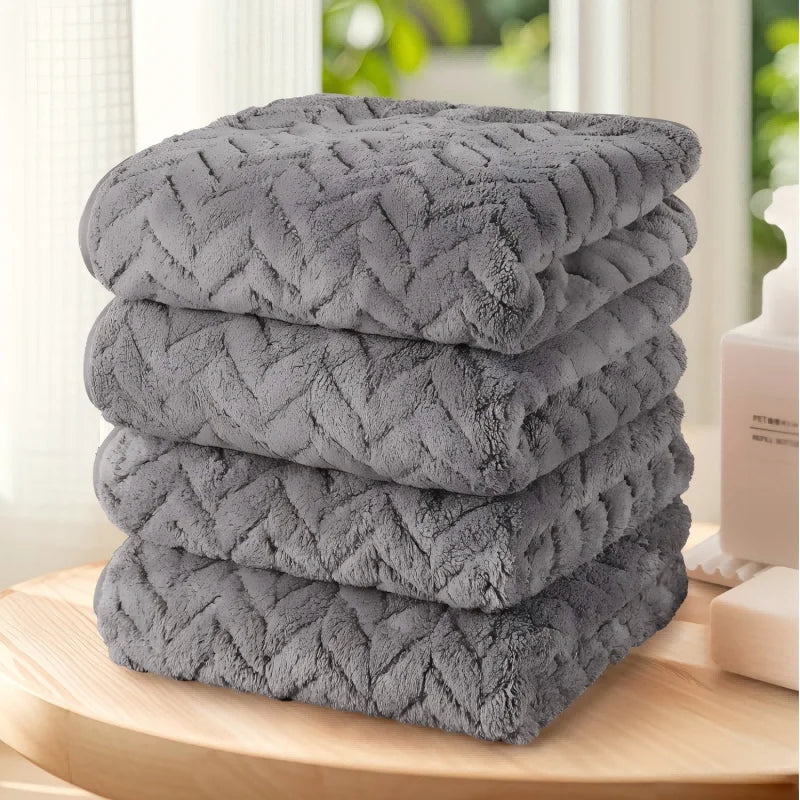 4pk Towels (13.7"x29.5"), Ultra Soft and Highly Absorbent