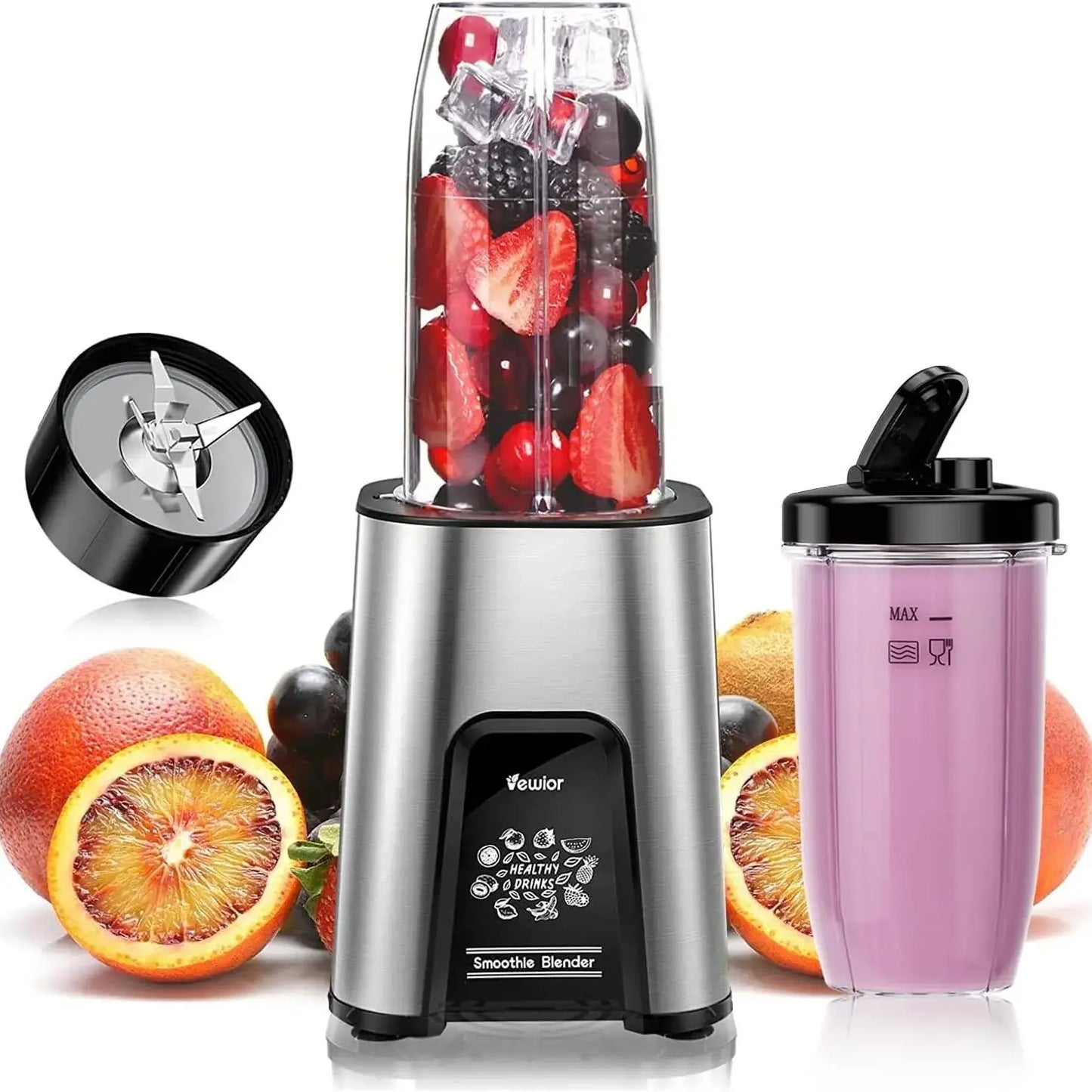 Personal Blender for Shakes and Smoothies, 1-10oz plus 2-23oz Blender Cups