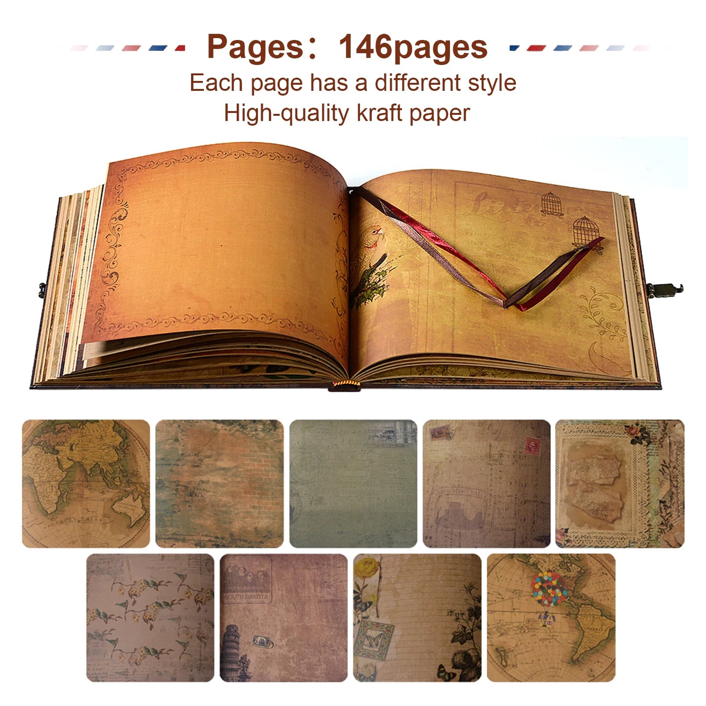 Our Adventure Book, 146 Page DIY Photo Album Scrapbook