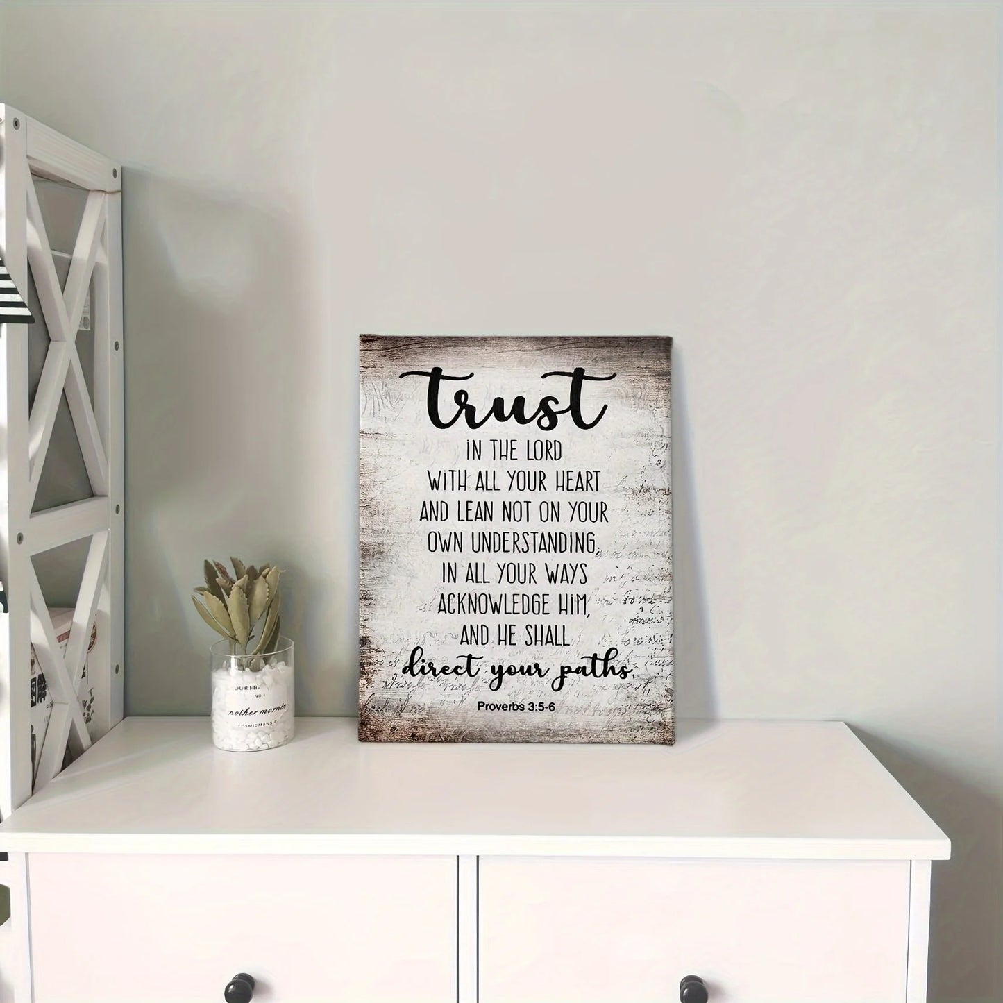 Bible Verse Wall Decoration, Canvas Painting
