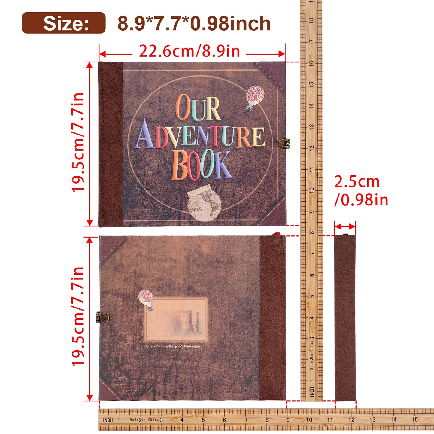 Our Adventure Book, 146 Page DIY Photo Album Scrapbook