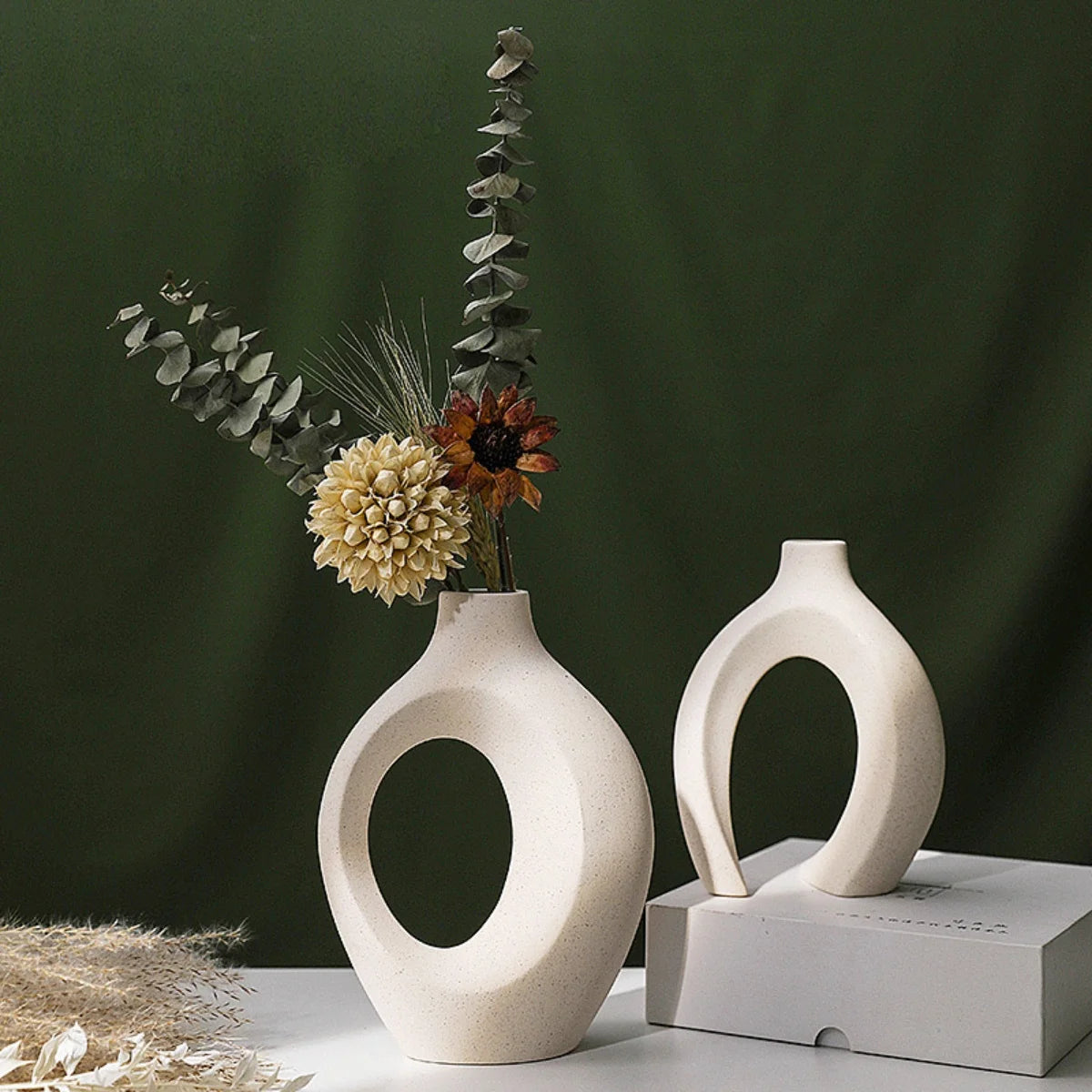 2pc Ceramic Vase Artwork