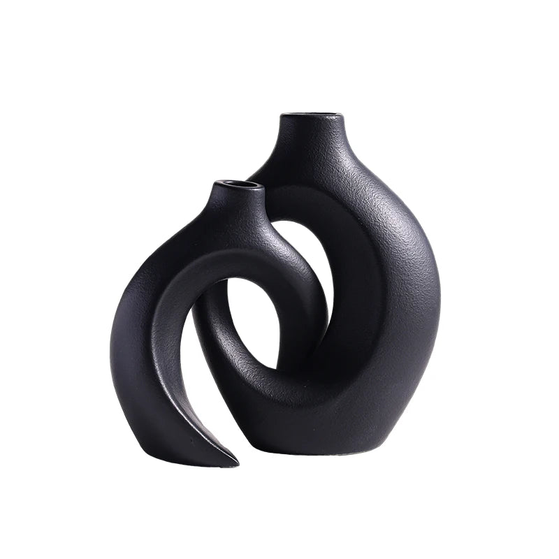 2pc Ceramic Vase Artwork