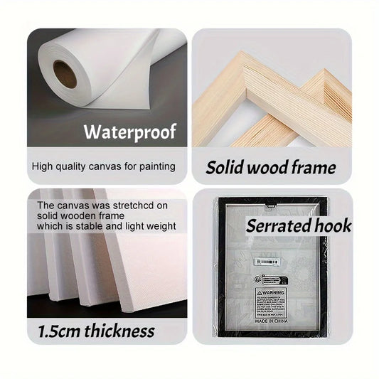 1 Piece Elegant Vintage White and Gold Floral HD Canvas Art