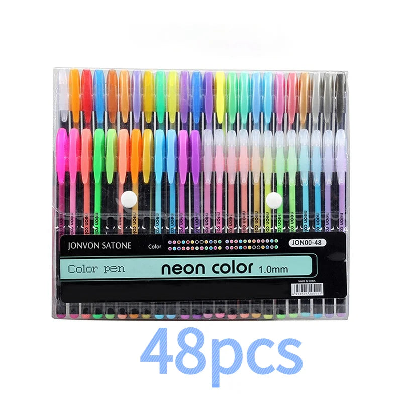 48 Colored Neon Gel Pens