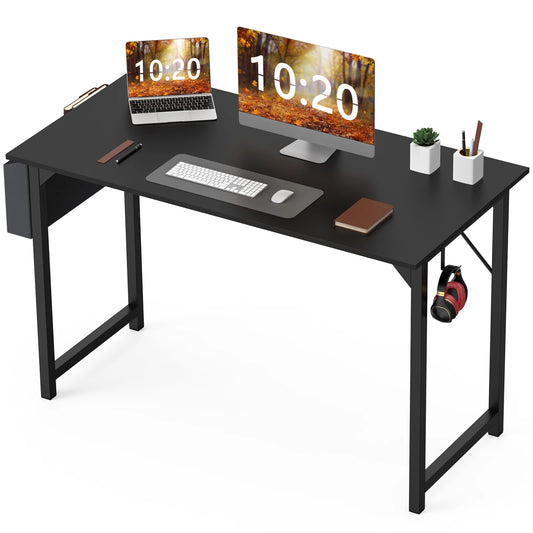Modern Compact Style Desk with Side Bag & Headphone Hook