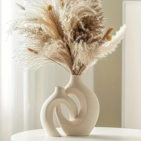 2pc Ceramic Vase Artwork