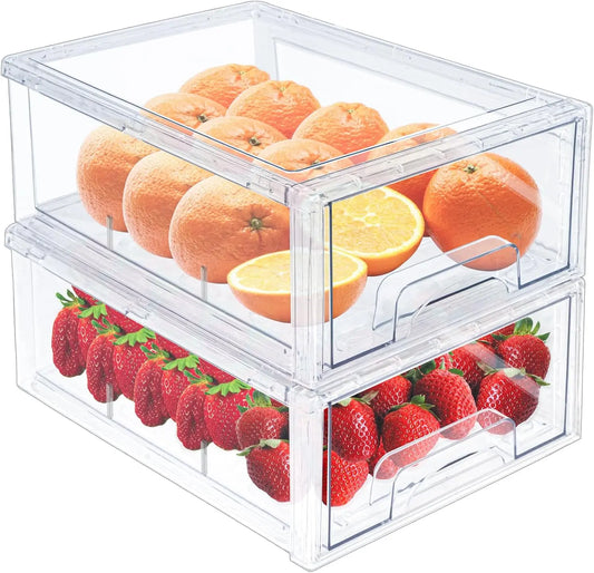 Clear Storage Drawers, Stackable