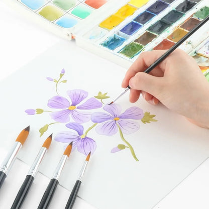 Round Paint Brushes, Basic Set