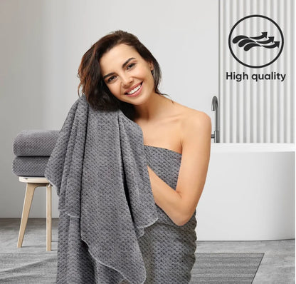 2 Pack Microfiber Ultra Soft Bath Towel Set (27"x54")