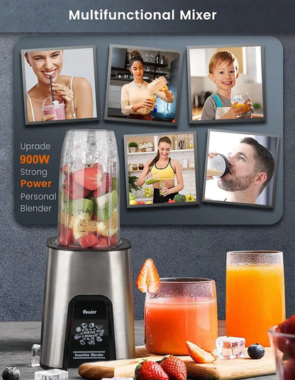 Personal Blender for Shakes and Smoothies, 1-10oz plus 2-23oz Blender Cups
