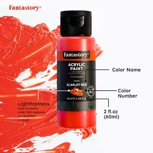 28 Classic Colors, Acrylic Paint Set with 12 Brushes