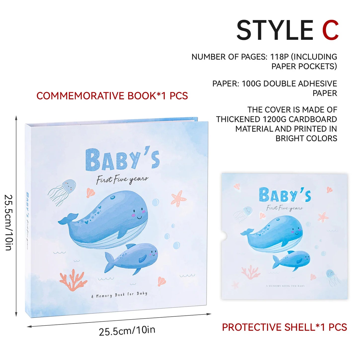 Baby Growth Photo Album (10" x 10")