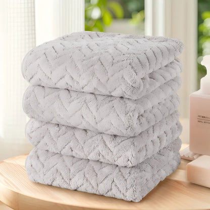 4pk Towels (13.7"x29.5"), Ultra Soft  and Highly Absorbent