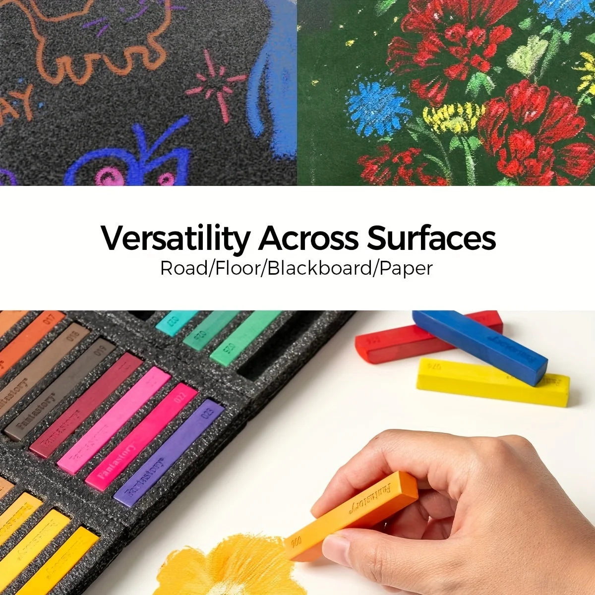 72 Colors, Non-toxic Long Soft Pastel Chalk Set