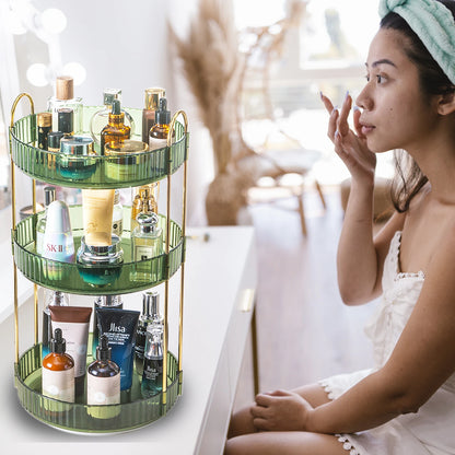 Rotating Makeup Organizer for Vanity, 3 Tier