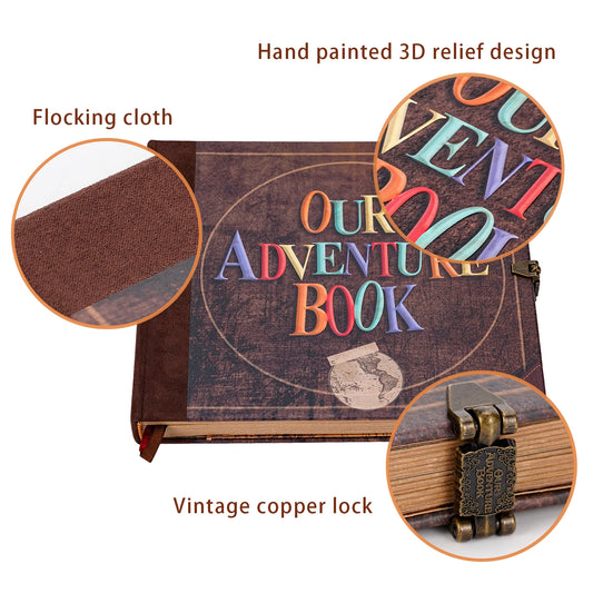 Our Adventure Book, 146 Page DIY Photo Album Scrapbook