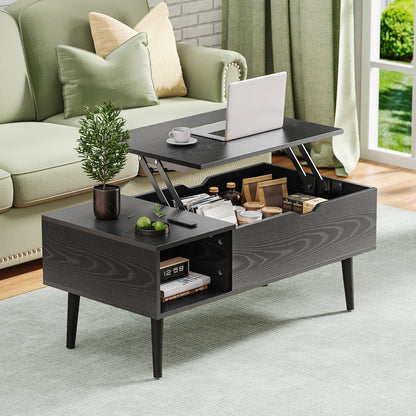 Lift Top Wooden Coffee Table (39.37"x19.7"), Easy Lift and Lower