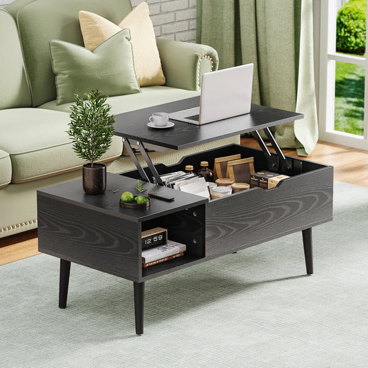 Lift Top Wooden Coffee Table (39.37"x19.7"), Easy Lift and Lower