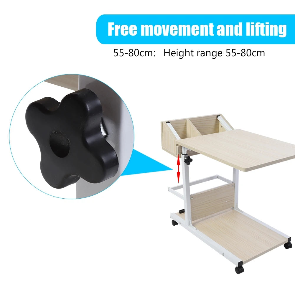 Portable Multifunctional Laptop Desk with Wheels