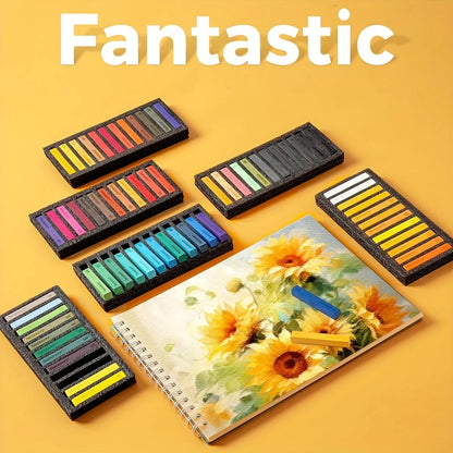72 Colors, Non-toxic Long Soft Pastel Chalk Set