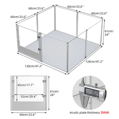 Large Acrylic Playpen for Small Pets
