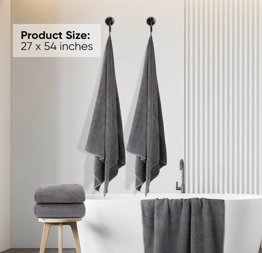 2 Pack Microfiber Ultra Soft Bath Towel Set (27"x54")