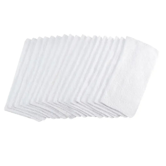18-Pack White Cotton Washcloth Bundle, Quick Drying & Absorbent