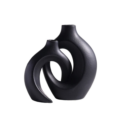 2pc Ceramic Vase Artwork