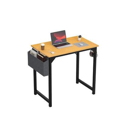 Modern Compact Style Desk with Side Bag & Headphone Hook