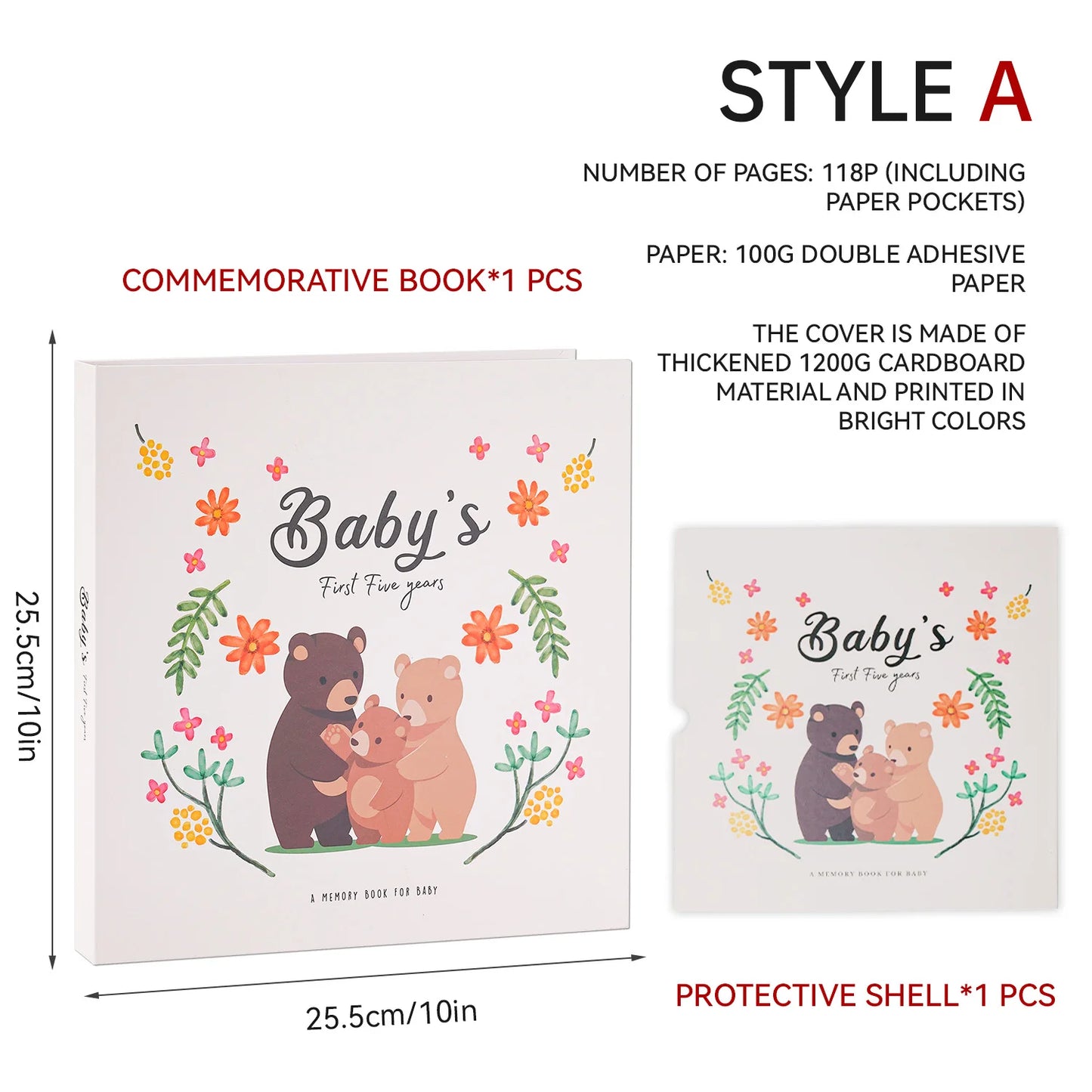 Baby Growth Photo Album (10" x 10")